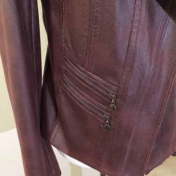 Vex Faux  Suede Purple Jacket - Picture 4 of 6